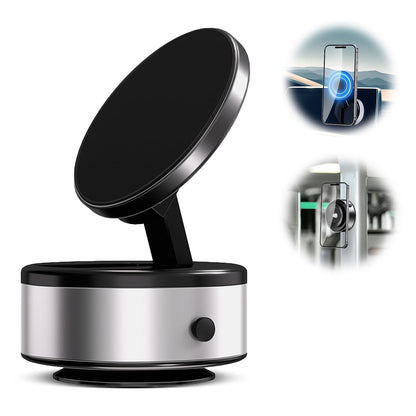 Vacuum magnetic phone holder
